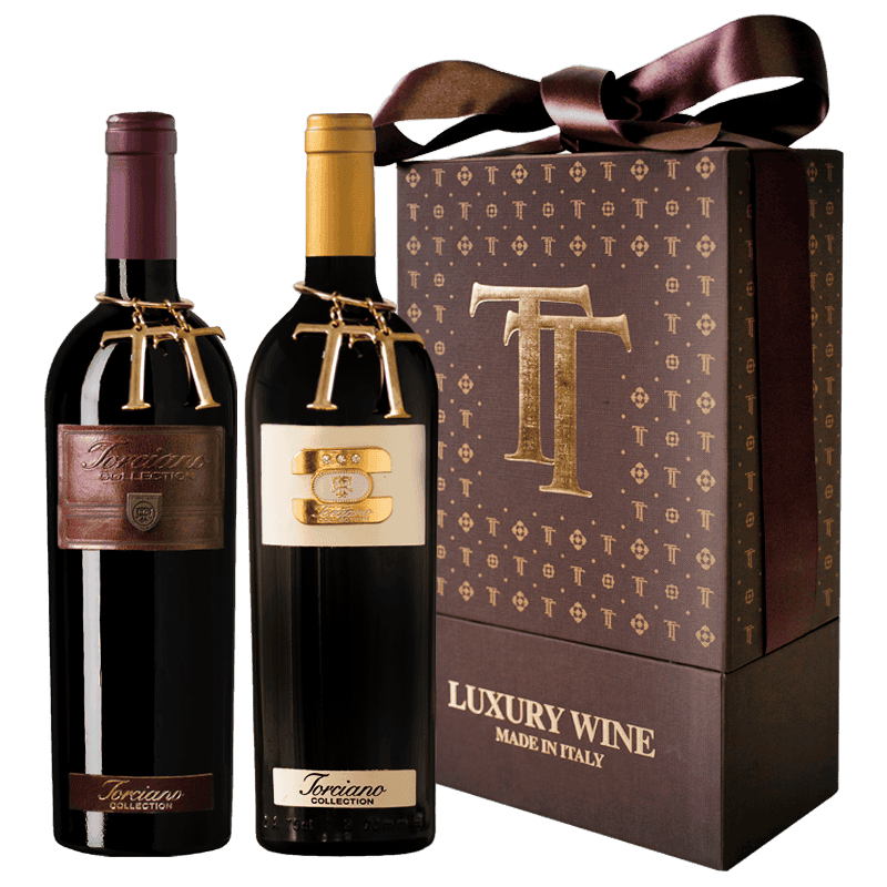 2000-2004 Tenuta Torciano Estate bottled Cave Collection "Luxury" Tuscan Blend with Luxury Brown Gift Box, Tuscany